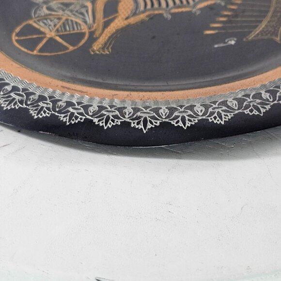 Handmade Egyptian Copper Plate With Chariot & Archer Design By El Shami - Picture 7 of 9